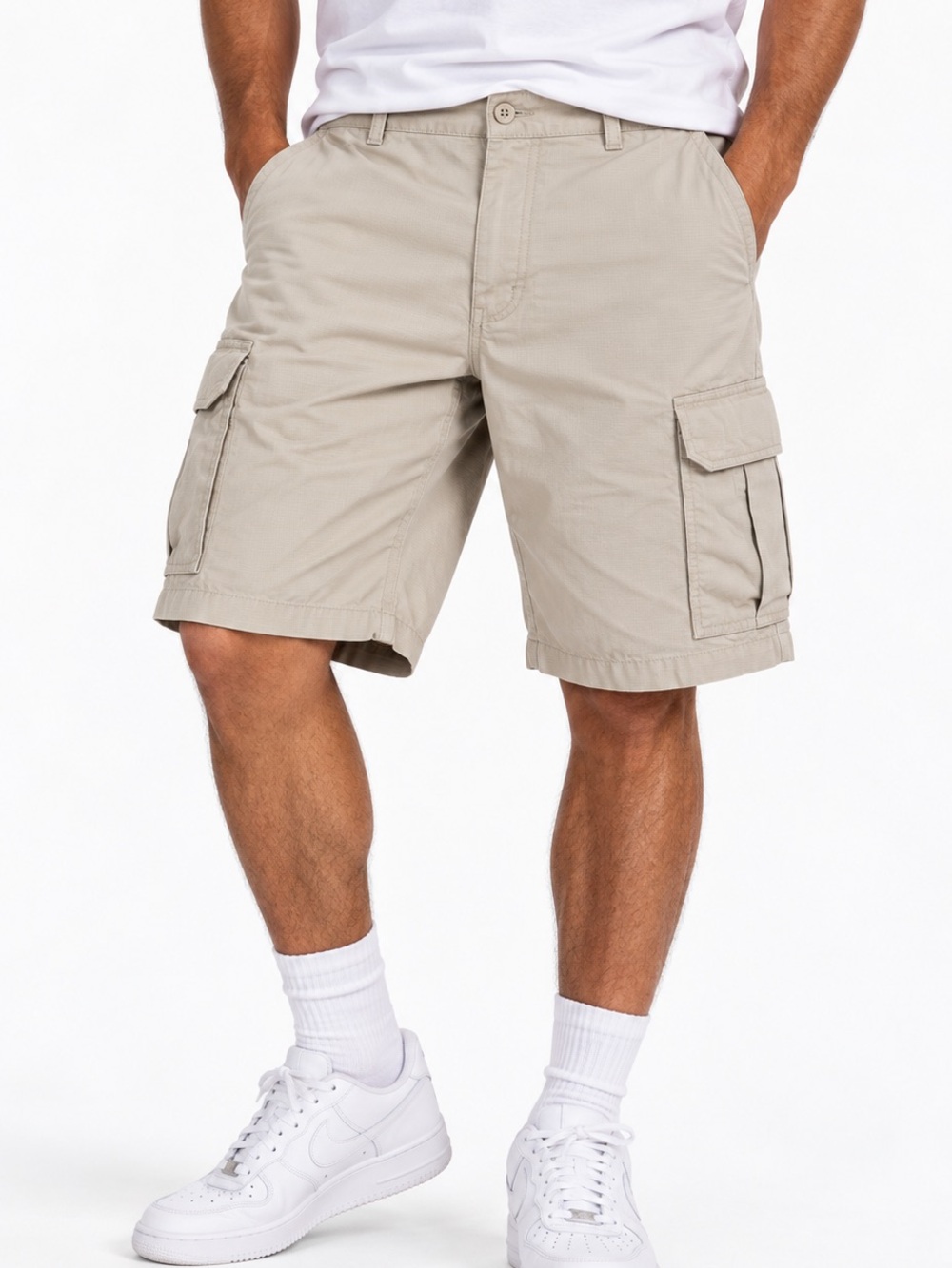 Dickies Beige Cargo Shorts Men’s 42 Ripstop Utility Workwear Carpenter